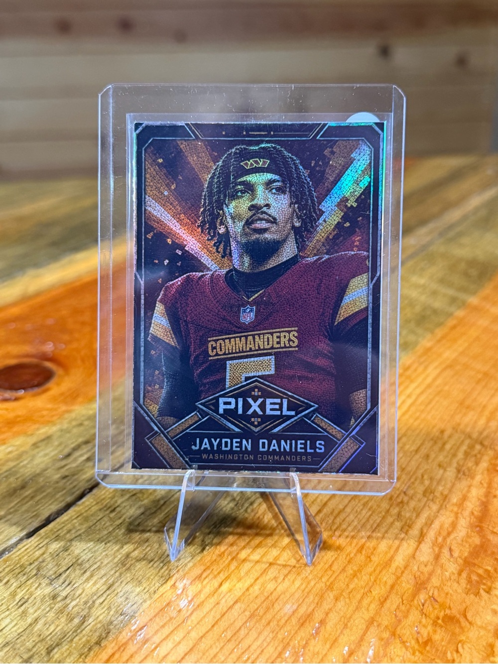 Jayden Daniels Washington Commanders Pixel Custom Football Card